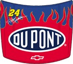 2001 Jeff Gordon 1/4 DuPont Flames Hi-Rev metal hood