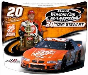 2002 Tony Stewart 1/2 Championship Hi-Rev metal hood