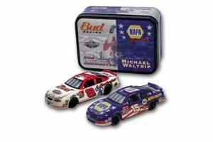 2001 Dale Earnhardt Jr/Michael Waltrip 1/64th Pepsi 400 2 car tin set