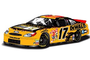 2002 Matt Kenseth 1/24 DeWalt Flames Preferred Series c/w car