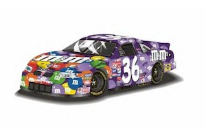 2002 Ken Schrader 1/24th M&M's "Purple" Preferred Series c/w car